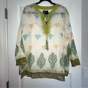 New, RARA AVIS by Iris Apfel Long Sleeve Tunic Top
